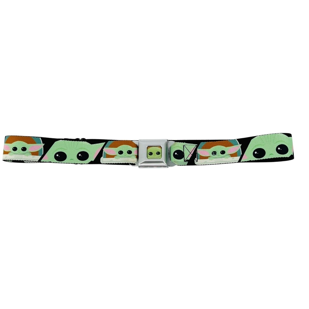 Buckle-Down Star Wars Grogu Belt Unisex 24-38 Green Mandalorian Grogu Baby Yoda